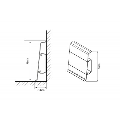 Listwa przypodłogowa Dąb Canyon Hi-Line PVC