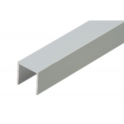 Ceownik srebrny forma U aluminium anoda 20x20x1,5 mm