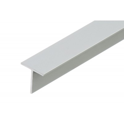 Profil zakończeniowy forma T 20x20 mm aluminium anoda srebrne