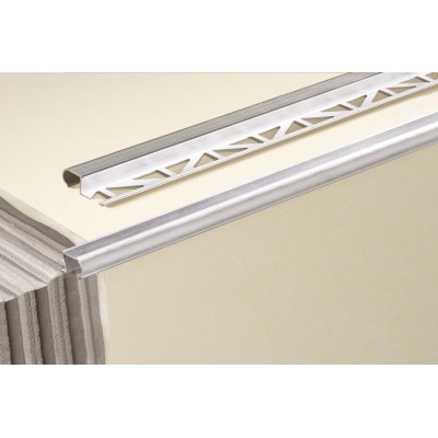 Profil schodowy owalny srebrny aluminium naturalne 10 mm