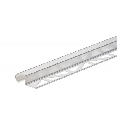 Profil schodowy owalny srebrny aluminium naturalne 10 mm