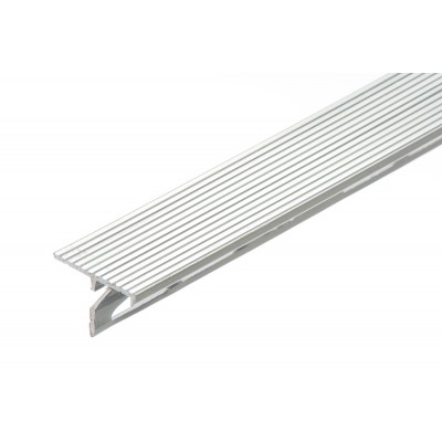 Profil schodowy ryflowany srebrny aluminium naturalne 23x15 mm