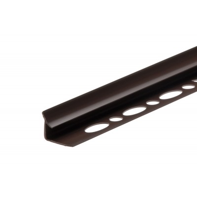 Profil wewnętrzny szeroki do glazury czekoladowy PVC 2,5 m