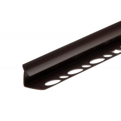 Profil wewnętrzny szeroki do glazury czekoladowy PVC 2,5 m