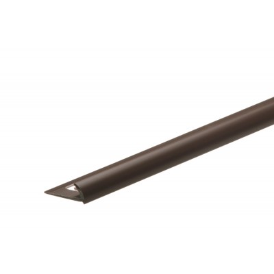 Profil zewnętrzny do glazury brązowy ciemny PVC 2,5 m