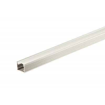 Profil aluminiowy do taśmy LED prosty z osłonką mleczną aluminium anoda 14x12mm 1m Srebrny