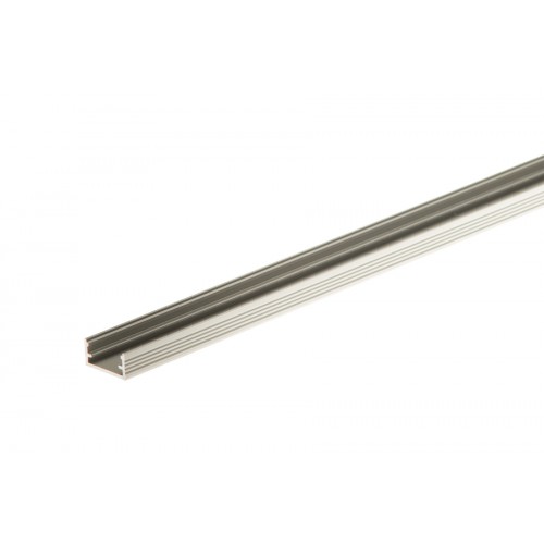Profil aluminiowy do taśmy LED prosty srebrny aluminium anoda 14x7 mm 2 m}