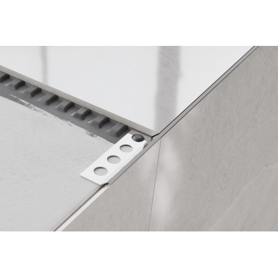 Profil narożny RS srebrny połysk do płytek ciętych na 45 stopni