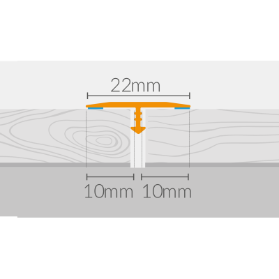 Teownik aluminiowy PRO-T 22 mm