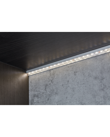 Profil aluminiowy do taśmy LED prosty z osłonką transparentną aluminium anoda 14x12mm 1m Srebrny