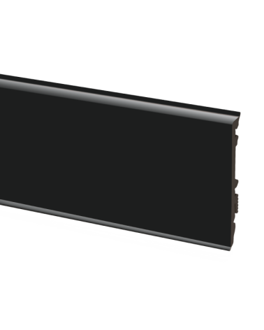 Listwa przypodłogowa Masterline PVC Czarny RAL 9005 Mat 80 mm 2,2 m