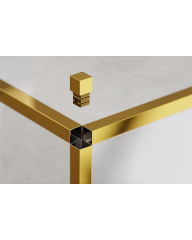 Kostka narożna do profili Qs złoty połysk