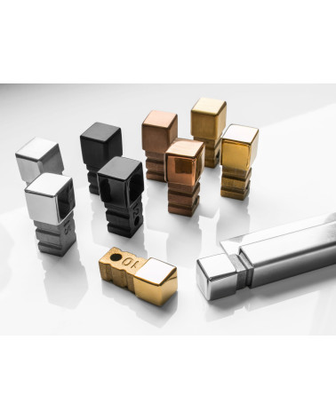 Kostka narożna do profili Qs złoty połysk