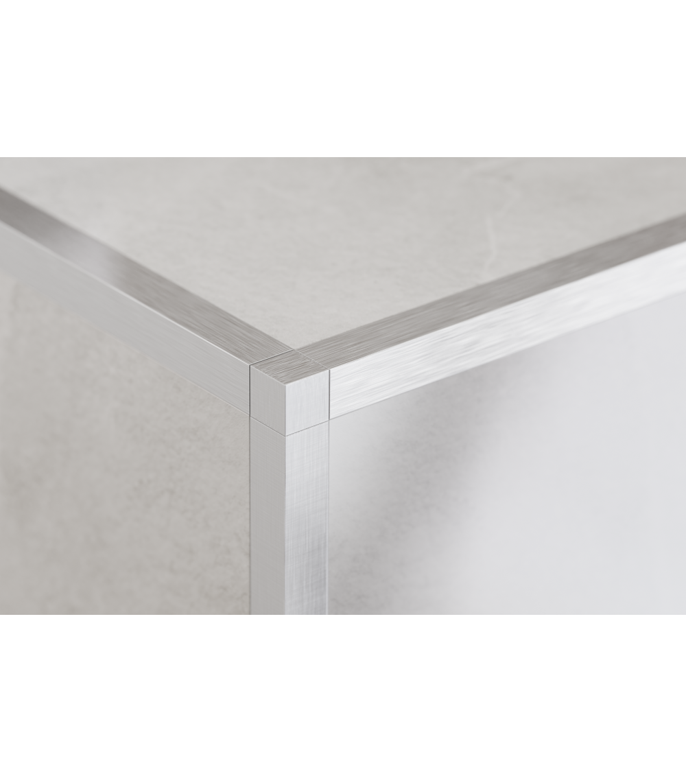 Kostka narożna do profili Qs srebrny matowy