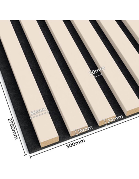 Lamele na filcu - Beż