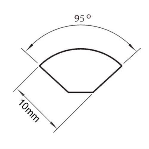 Ćwierćwałek 10x10mm PCV do wykańczania okien, bogata kolorystyka 2