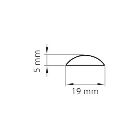 Listwa maskująca 19mm PCV drewnopodobny 